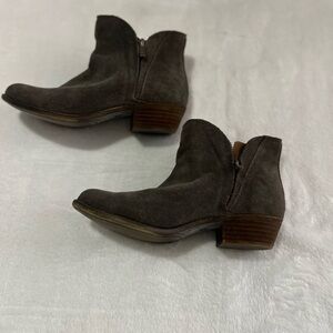 Lucky Brand Charcoal Suede Ankle Boots